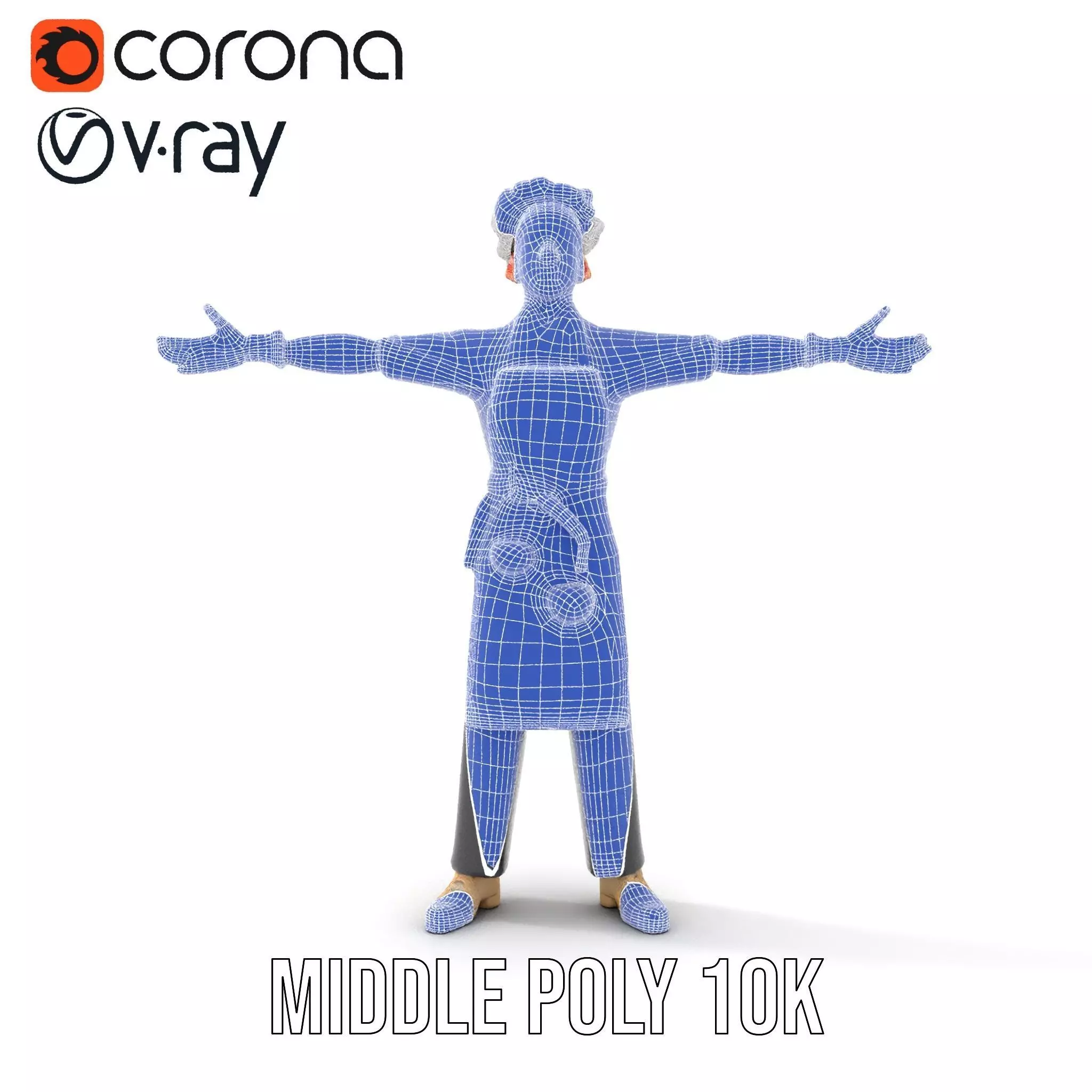 Colorful Chef Character model pack Low-poly 3D model_25