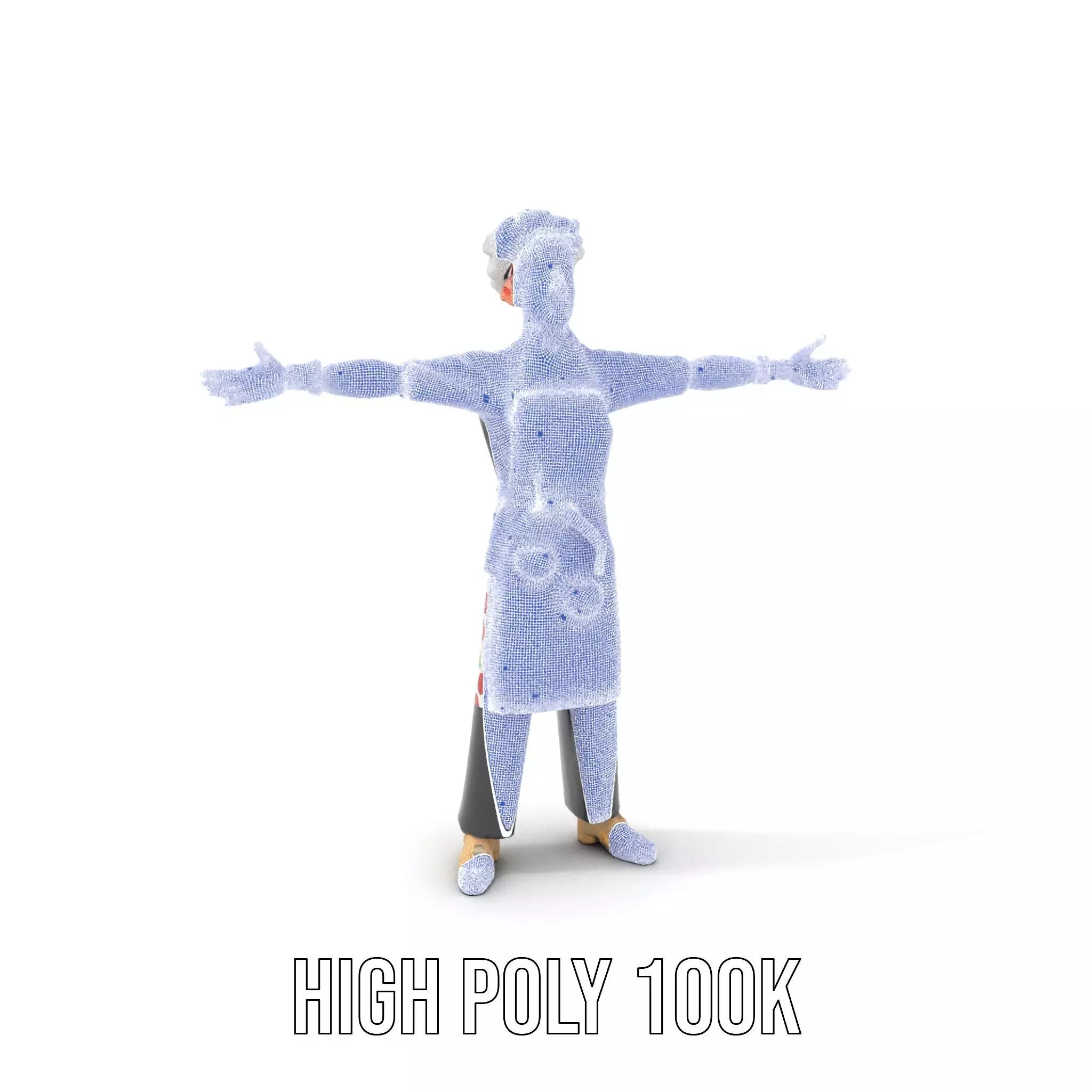 Colorful Chef Character model pack Low-poly 3D model_5