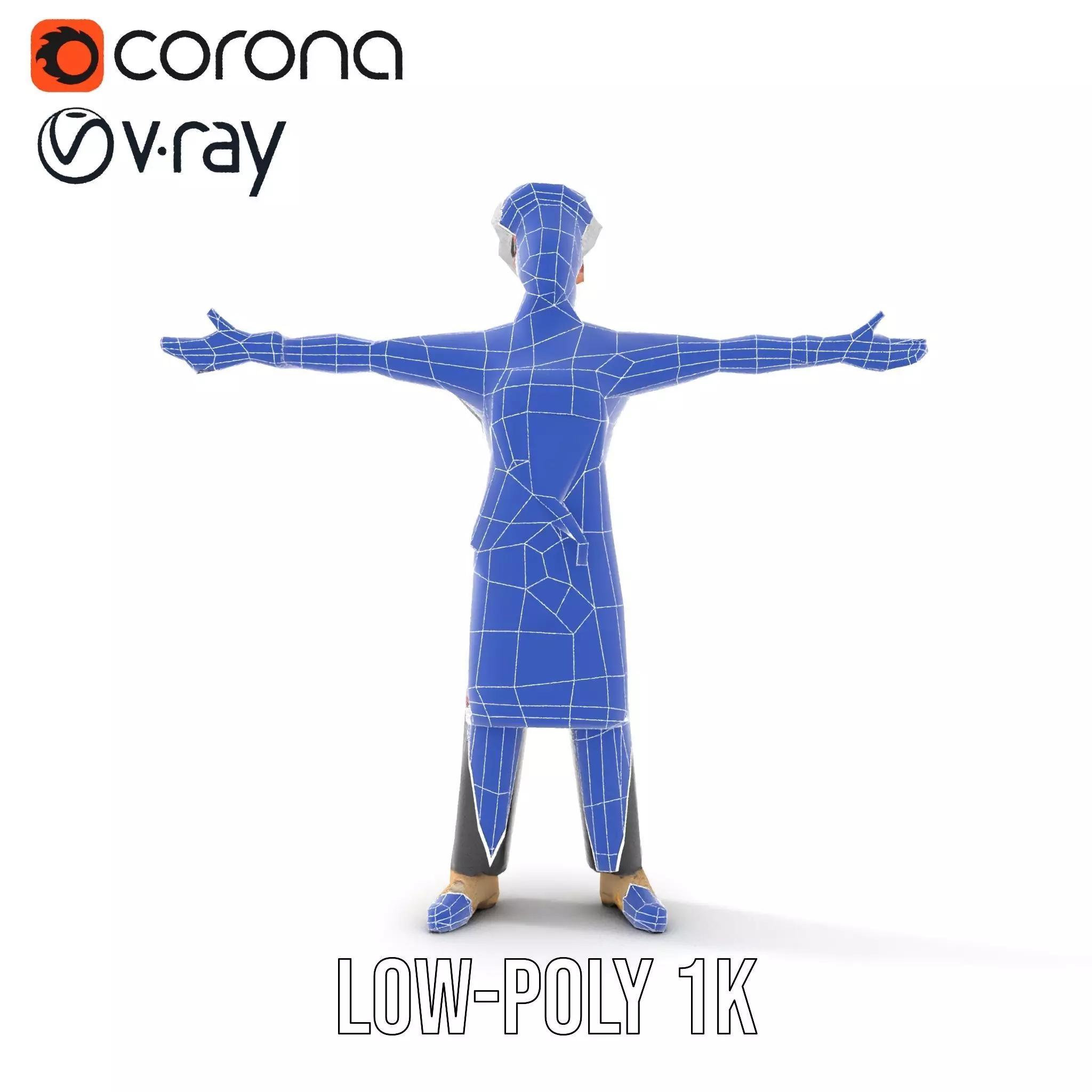 Colorful Chef Character model pack Low-poly 3D model_29