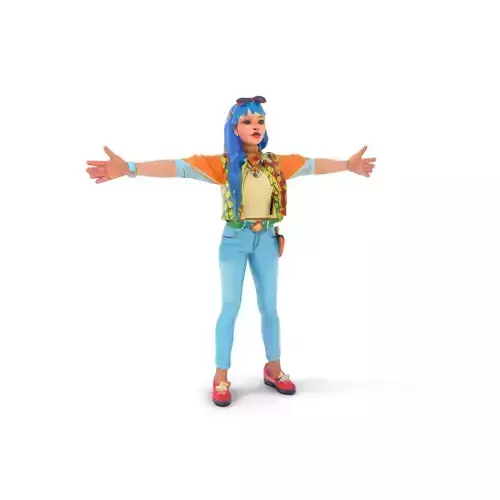 Colorful Fashion Outfit model pack Low-poly 3D model