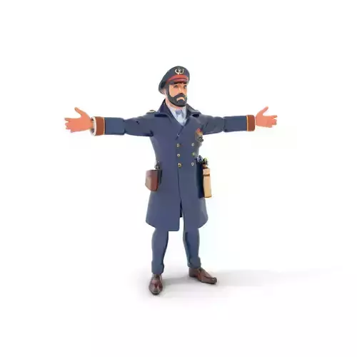 Navy Captain Uniform model pack Low-poly 3D model