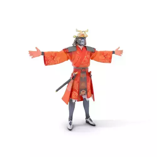 Imperial Samurai Armor model pack Low-poly 3D model