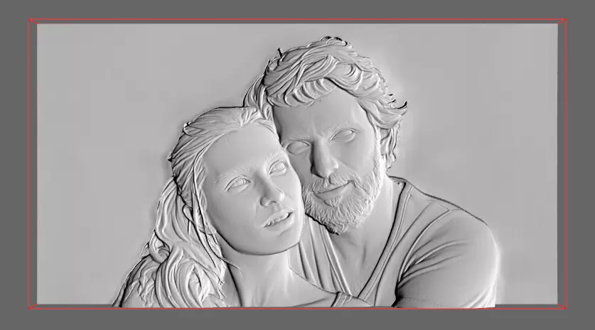 woman figure bas relief for cnc or pritable 3D print model