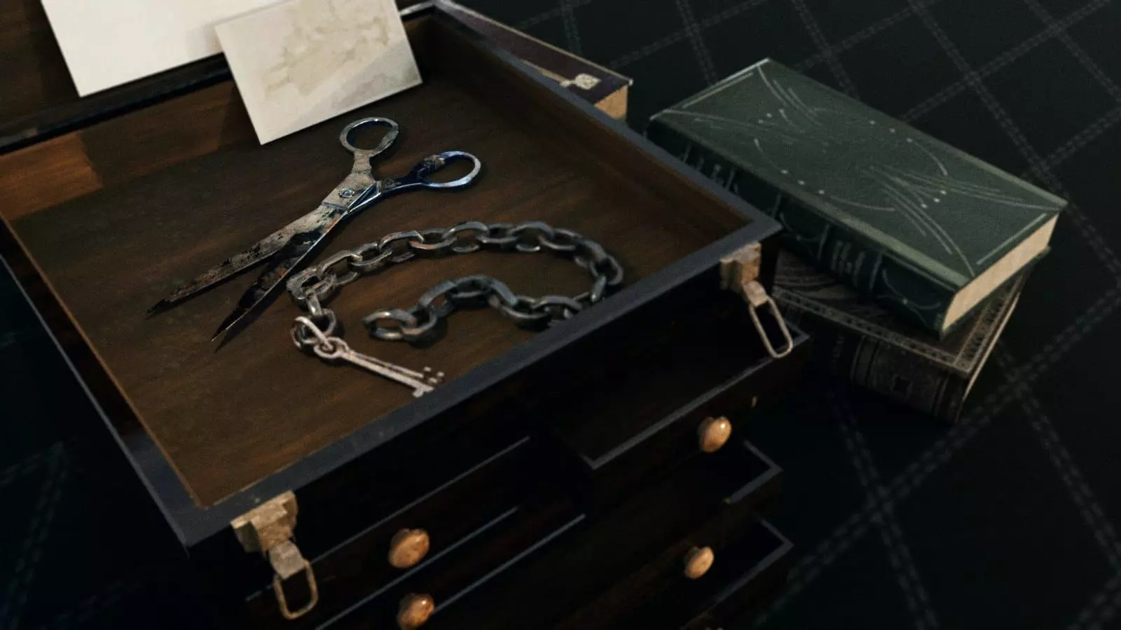 Rusty Bloody Vintage Scissors Low-poly 3D model_2