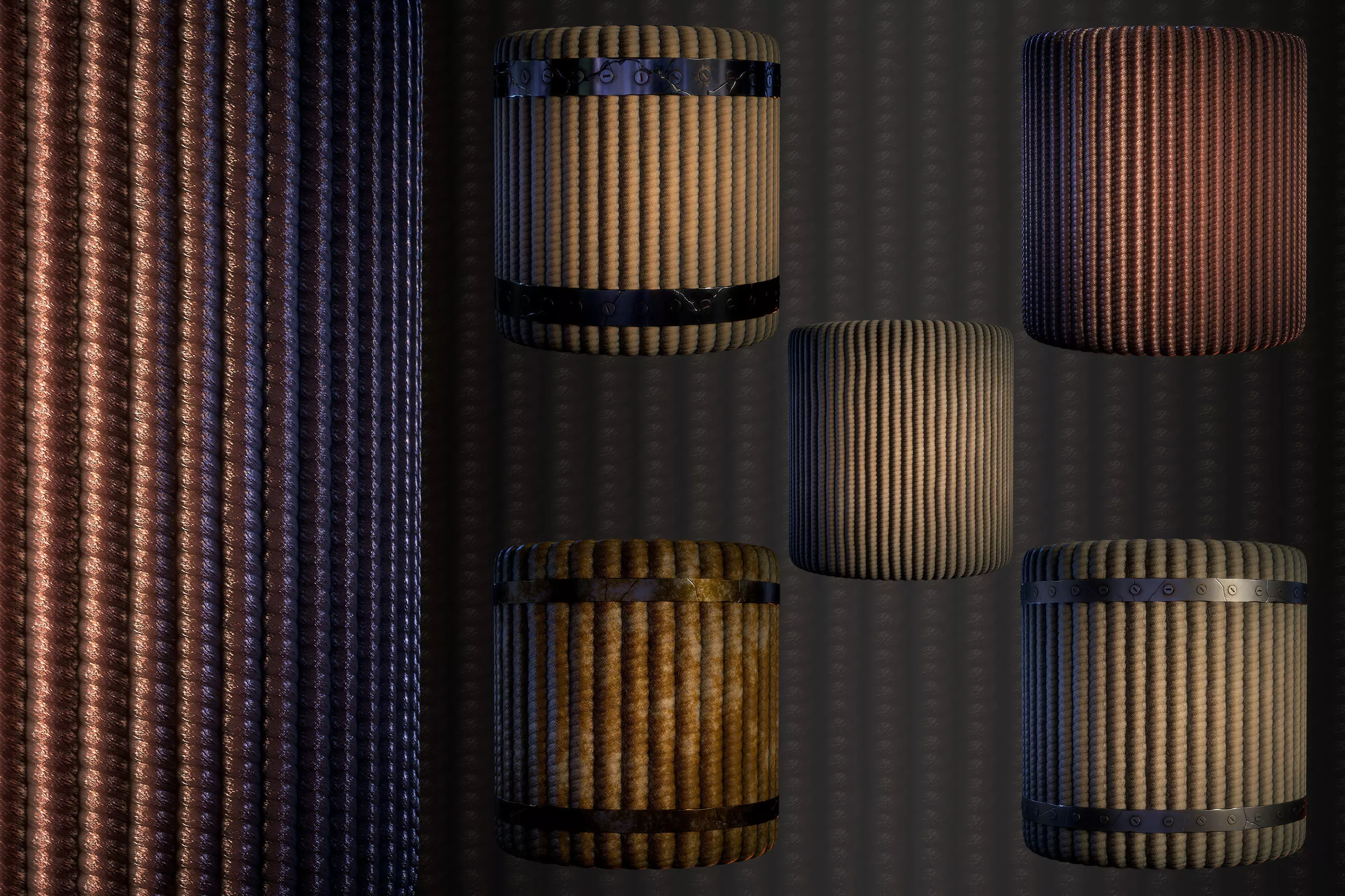 Rope with Metal Trims - Vol 01 - SBsar - Maps Texture_1