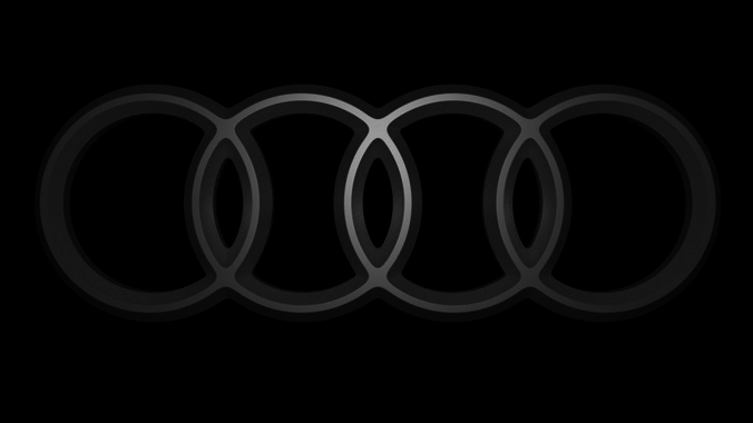 Audi Logo OBJ Low-poly 3D print model