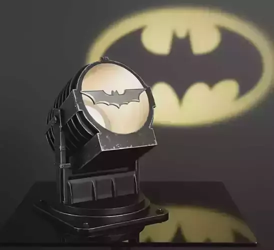 Bat-Signal Projector 3D Model  3 Parts   Pre-supported