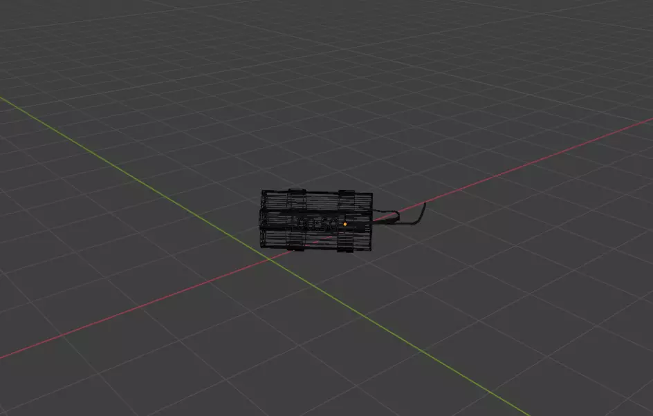 Low Poly Dynamite Bomb with Timer Game Ready VR AR PBR Textures Low-poly 3D model_5