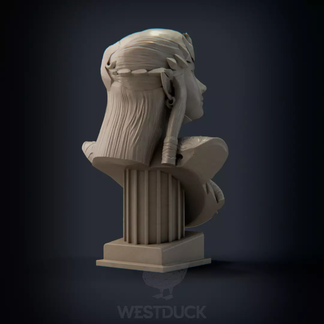 Princess Zelda - LOZ Twilight Princess bust 3D print model_4