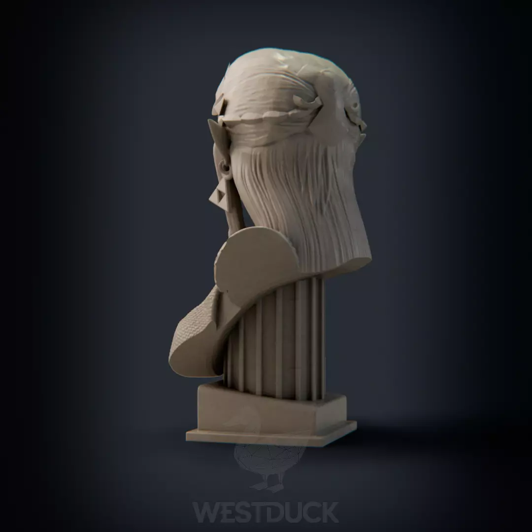 Princess Zelda - LOZ Twilight Princess bust 3D print model_11