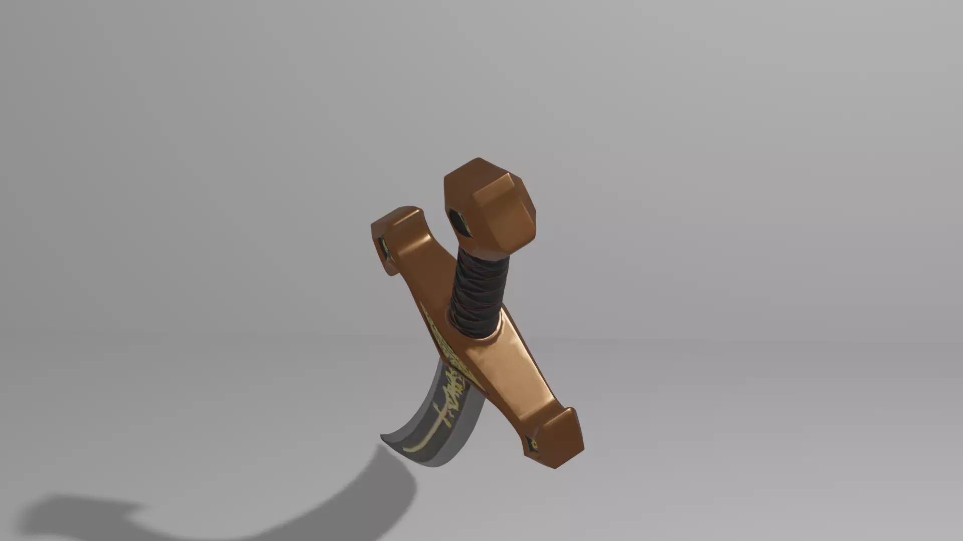 Fantasy Sword 3D Model Game Ready GLB PBR Weapon 3D model_5