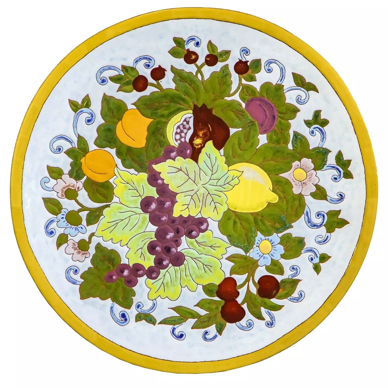 Hand Painted Ceramic Plate Motif  Texture_0