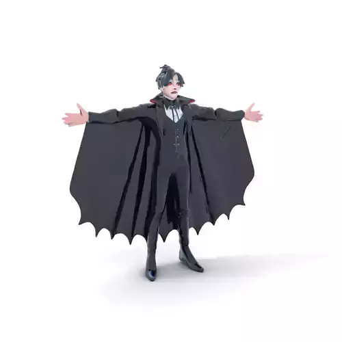 Dark Vampire Character model pack Low-poly 3D model