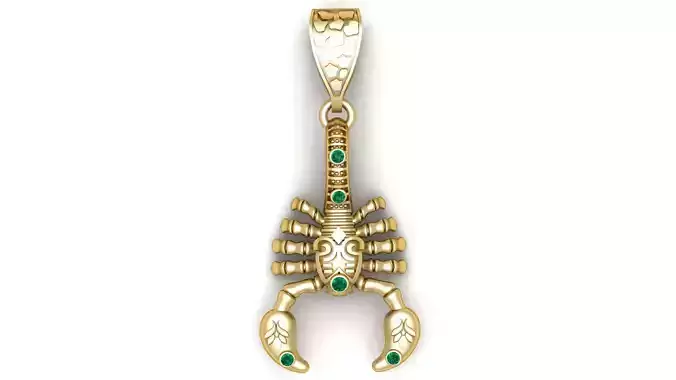 Scorpion Warrior Pendant  3D Printable Model