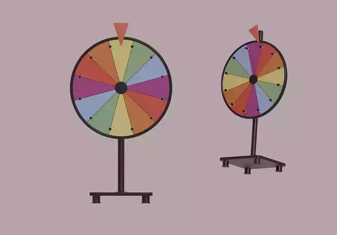 Spinning Wheel Low-poly 3D model