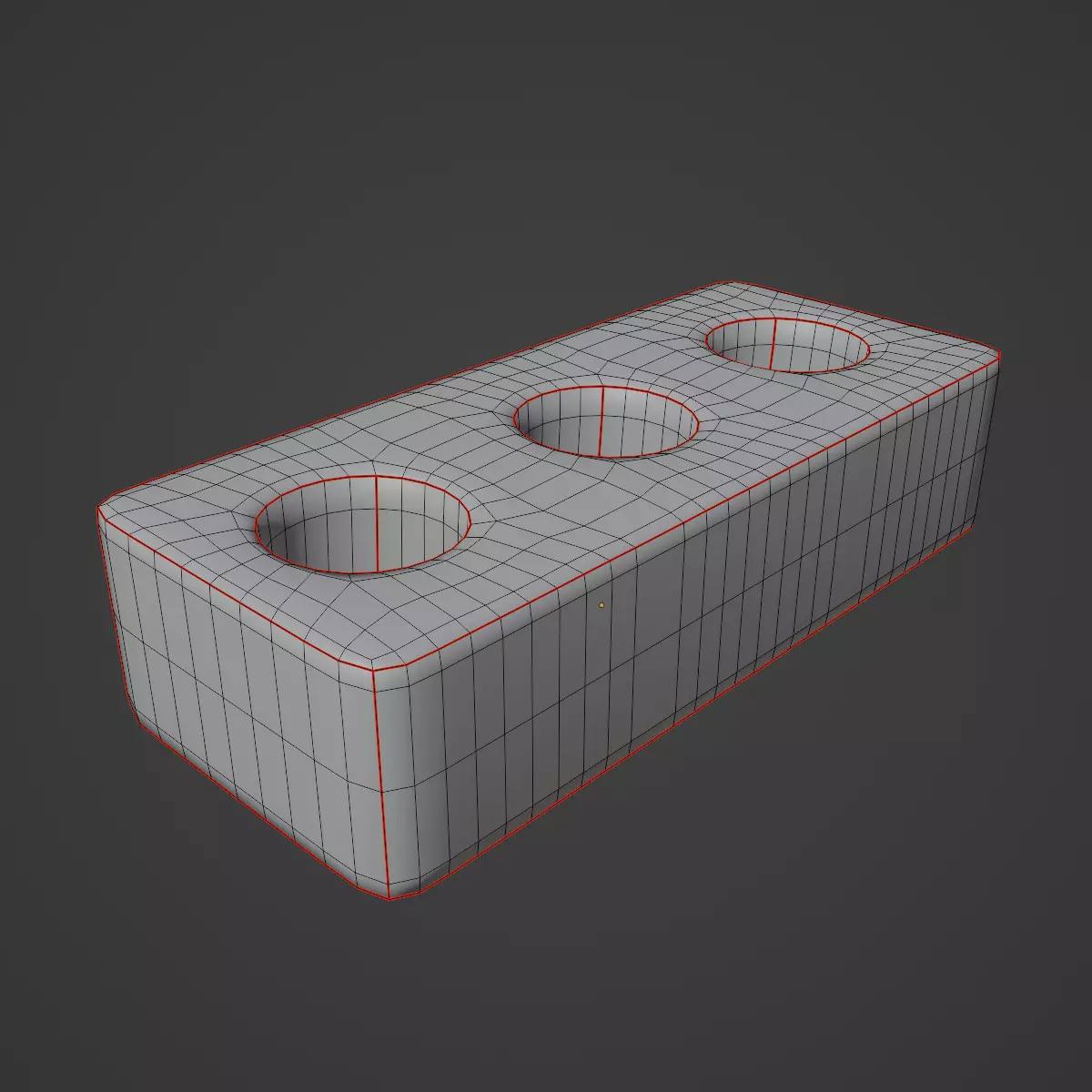 Concrete Brick B 01 Low-poly 3D model_9