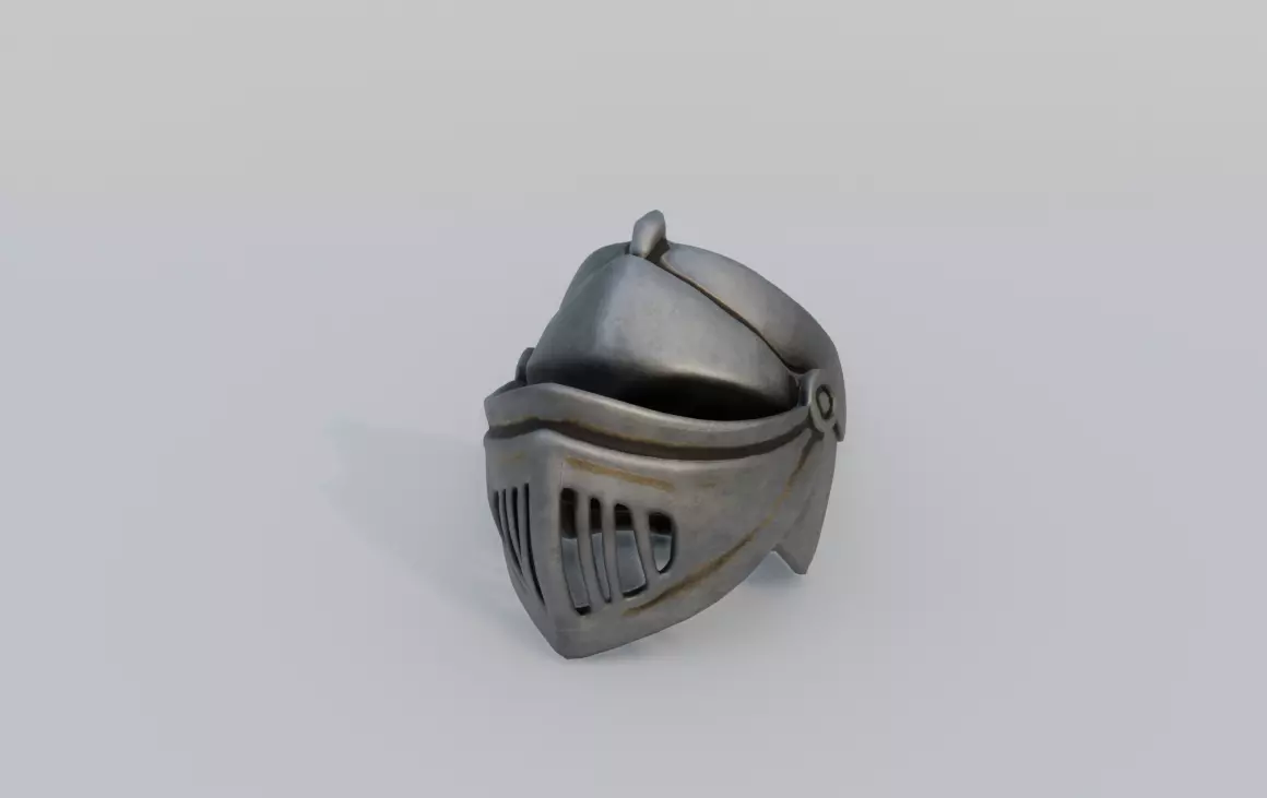 Helmet Ring Low-poly 3D model_0