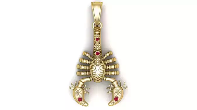 Scorpion Charm Pendant 3D Printable Model