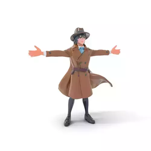 Dapper Detective model pack Low-poly 3D model