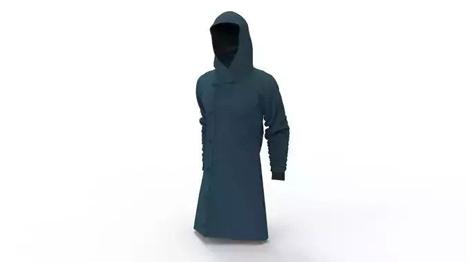 Realistic Cyberpunk Cardigan - Low Poly Low-poly 3D model