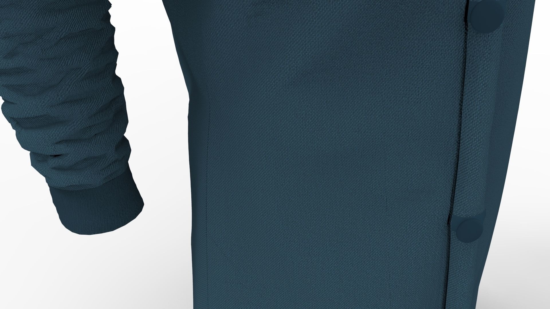 Realistic Cyberpunk Cardigan - Low Poly Low-poly 3D model_4