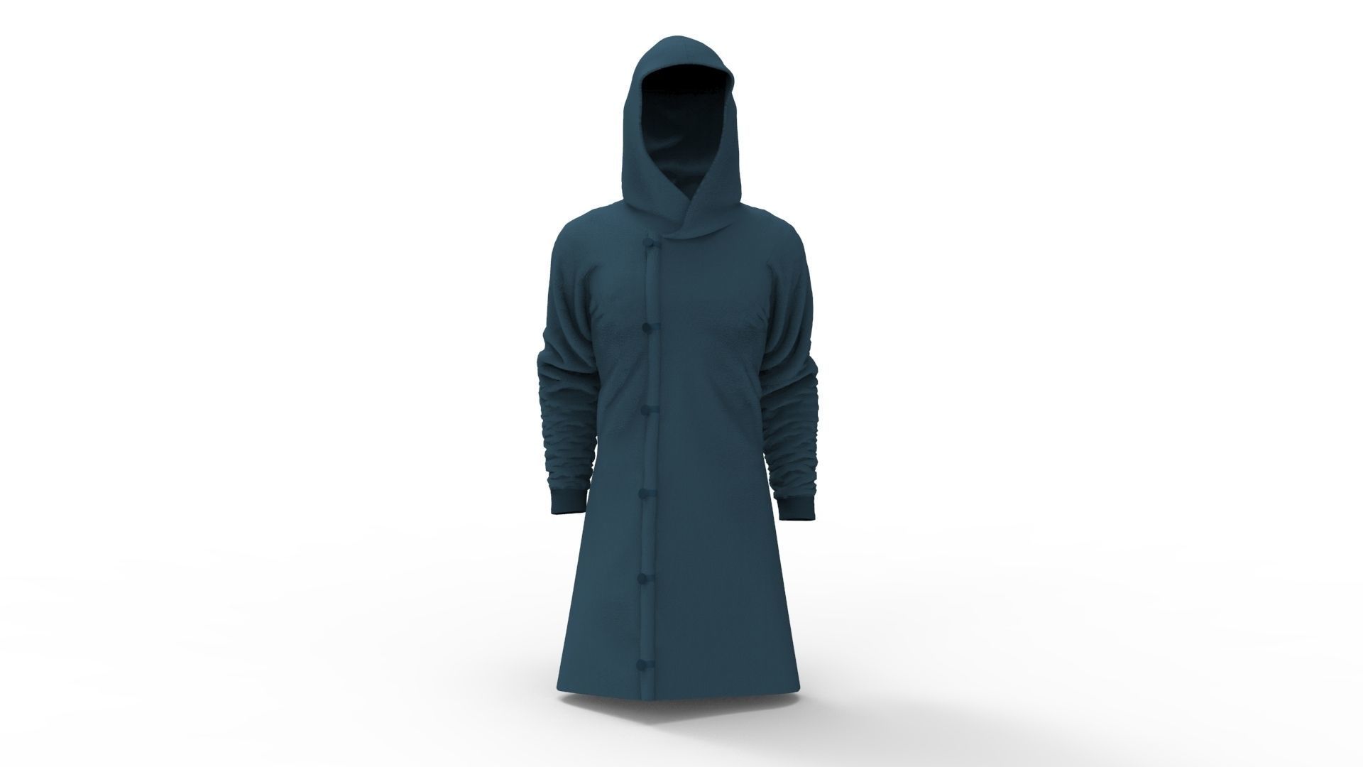 Realistic Cyberpunk Cardigan - Low Poly Low-poly 3D model_2