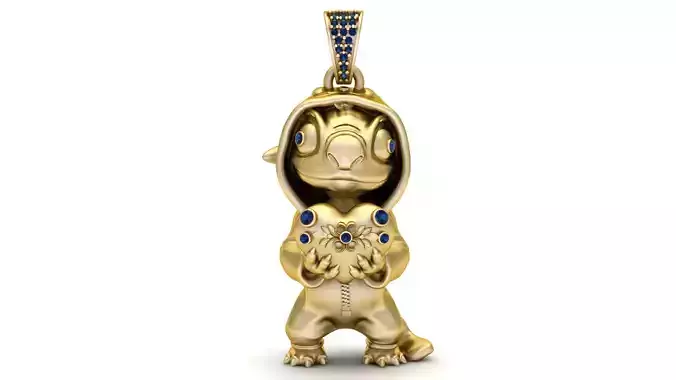 Stitch Pendant 3D Printable Model