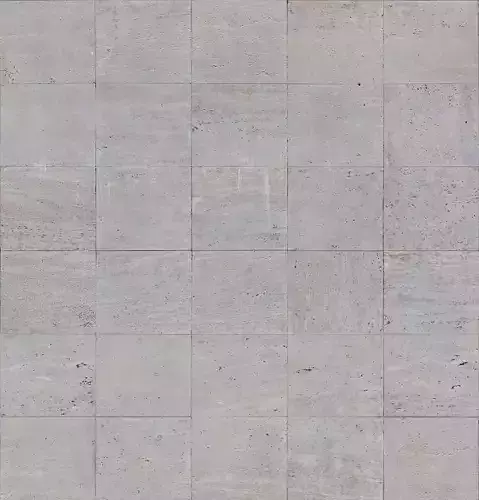  Weathered Grey Stone Square Tile PBR Texture