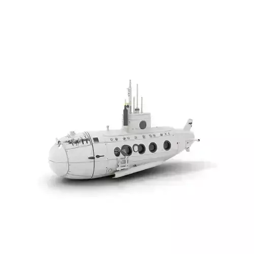 Classic Silver Submarine model pack