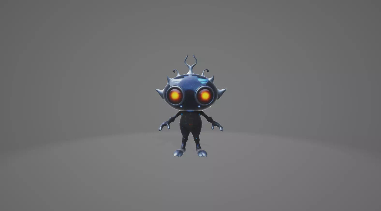 Alien Character Low-poly 3D model_0