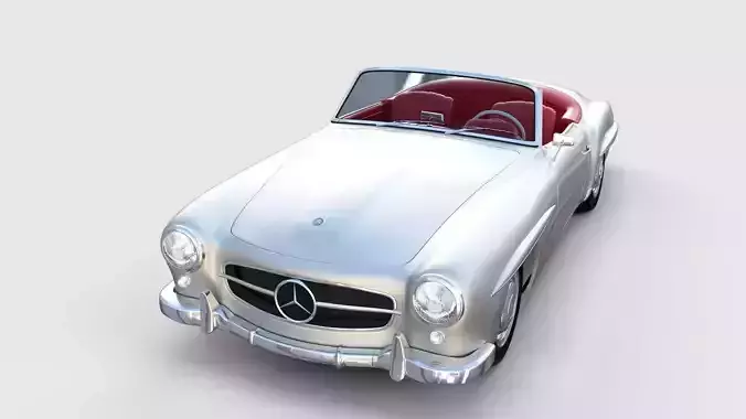 Fully modeled w interior Mercedes 190SL rev