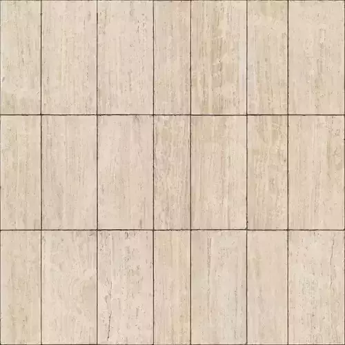 Warm Beige Travertine Tile PBR Texture