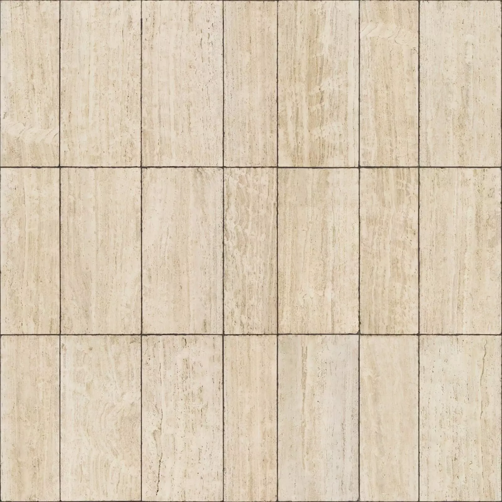 Warm Beige Travertine Tile PBR Texture Texture_0