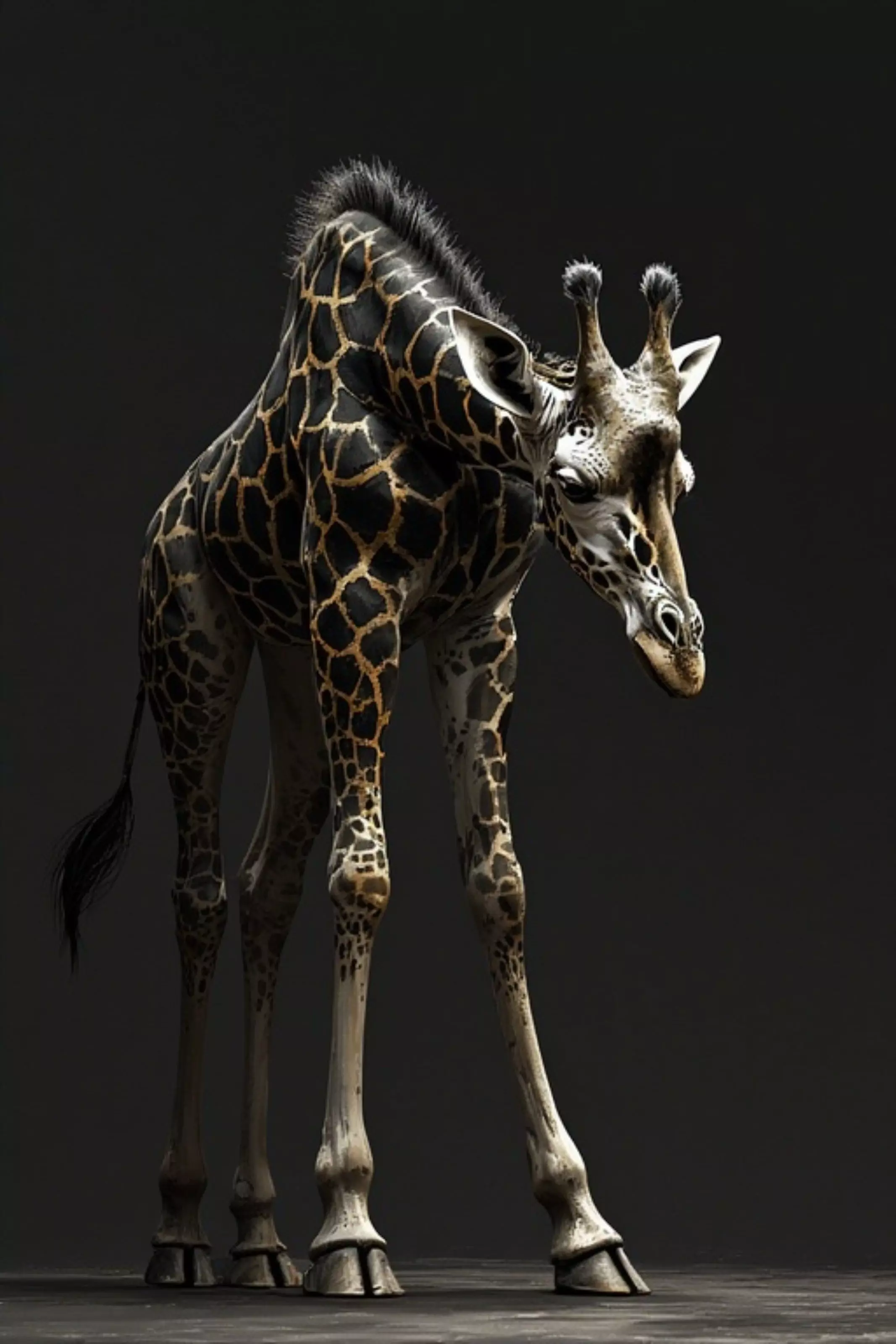 Elegant Tall Giraffe 3D Artistic Showpiece Design 3D print model