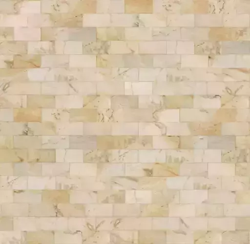 Cream Marble Mosaic Tile PBR Texture 