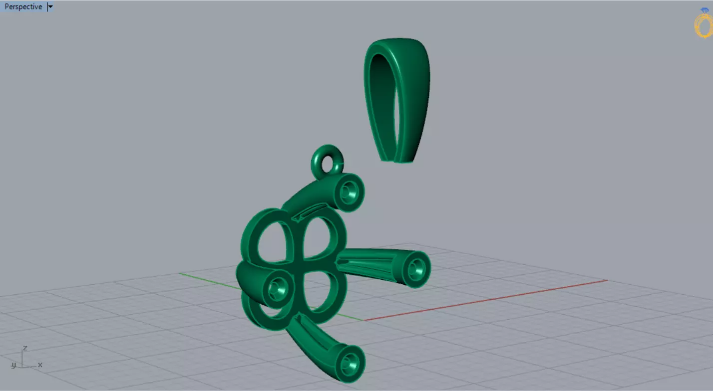 Pendant Solitaire Diamond with Quadruple Ball Prongs jp0350 3D print model_6