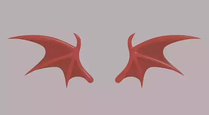 Devils Wings Low-poly 3D model