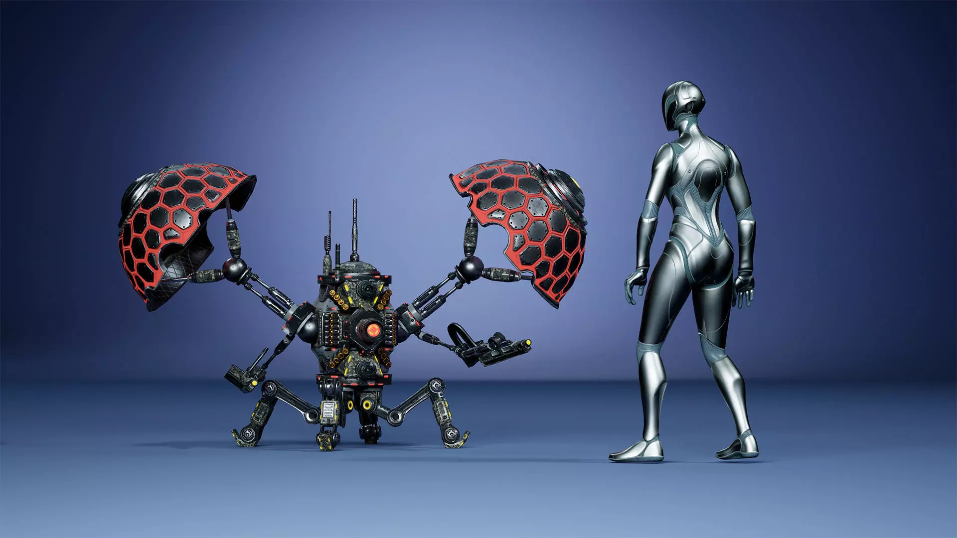 Sci-fi Drone 02 Low-poly 3D model_17