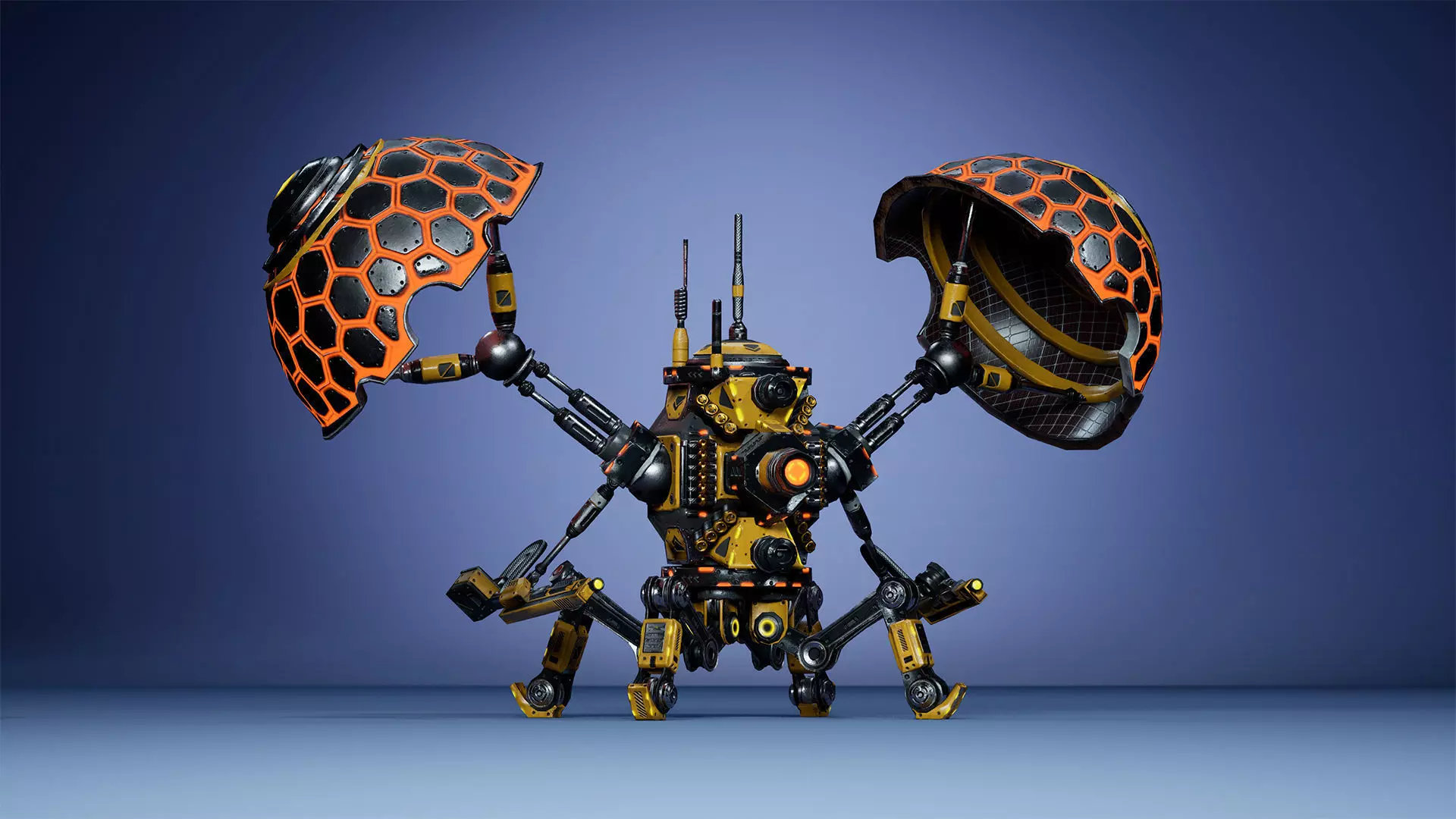 Sci-fi Drone 02 Low-poly 3D model_14