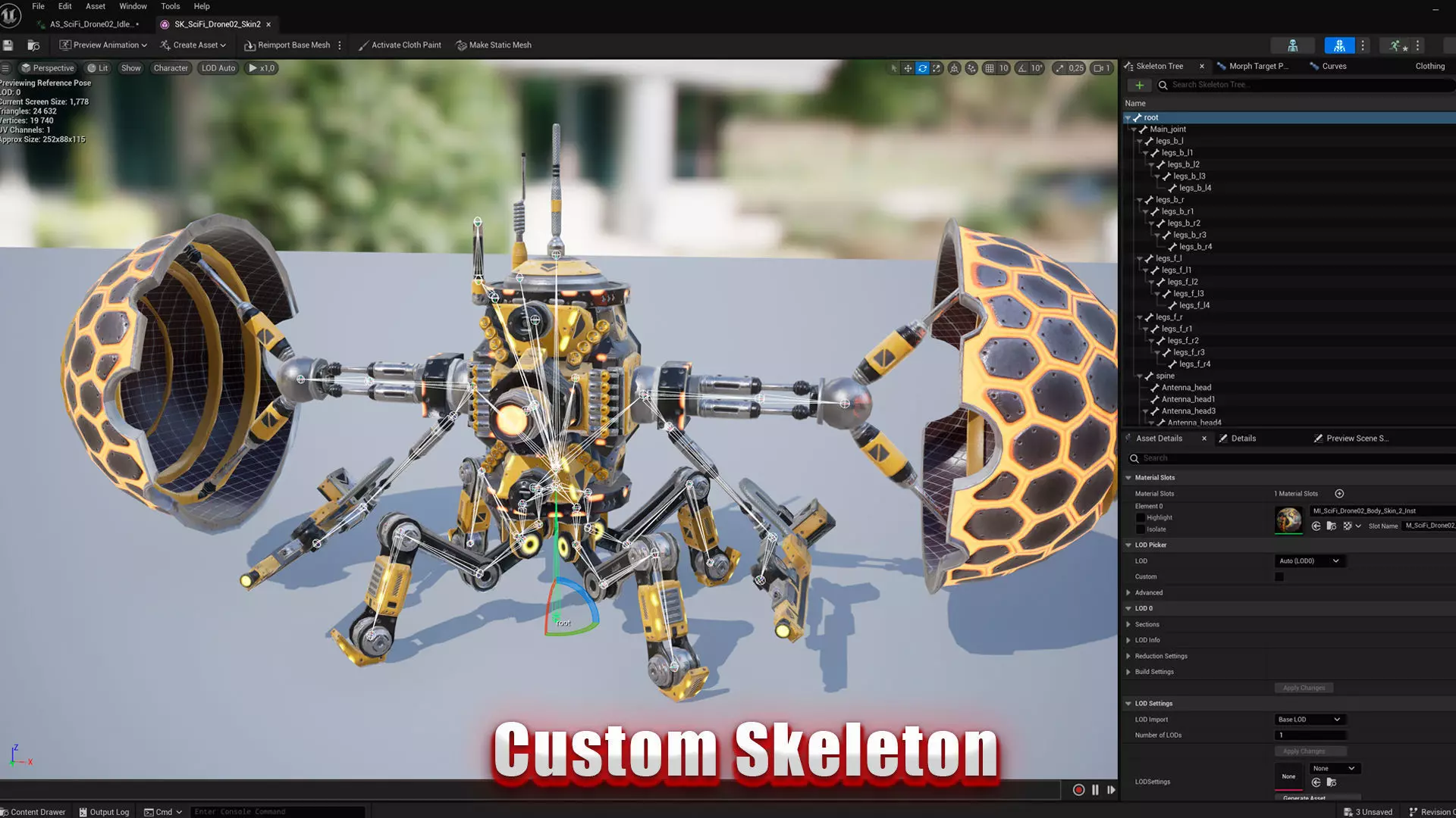Sci-fi Drone 02 Low-poly 3D model_8