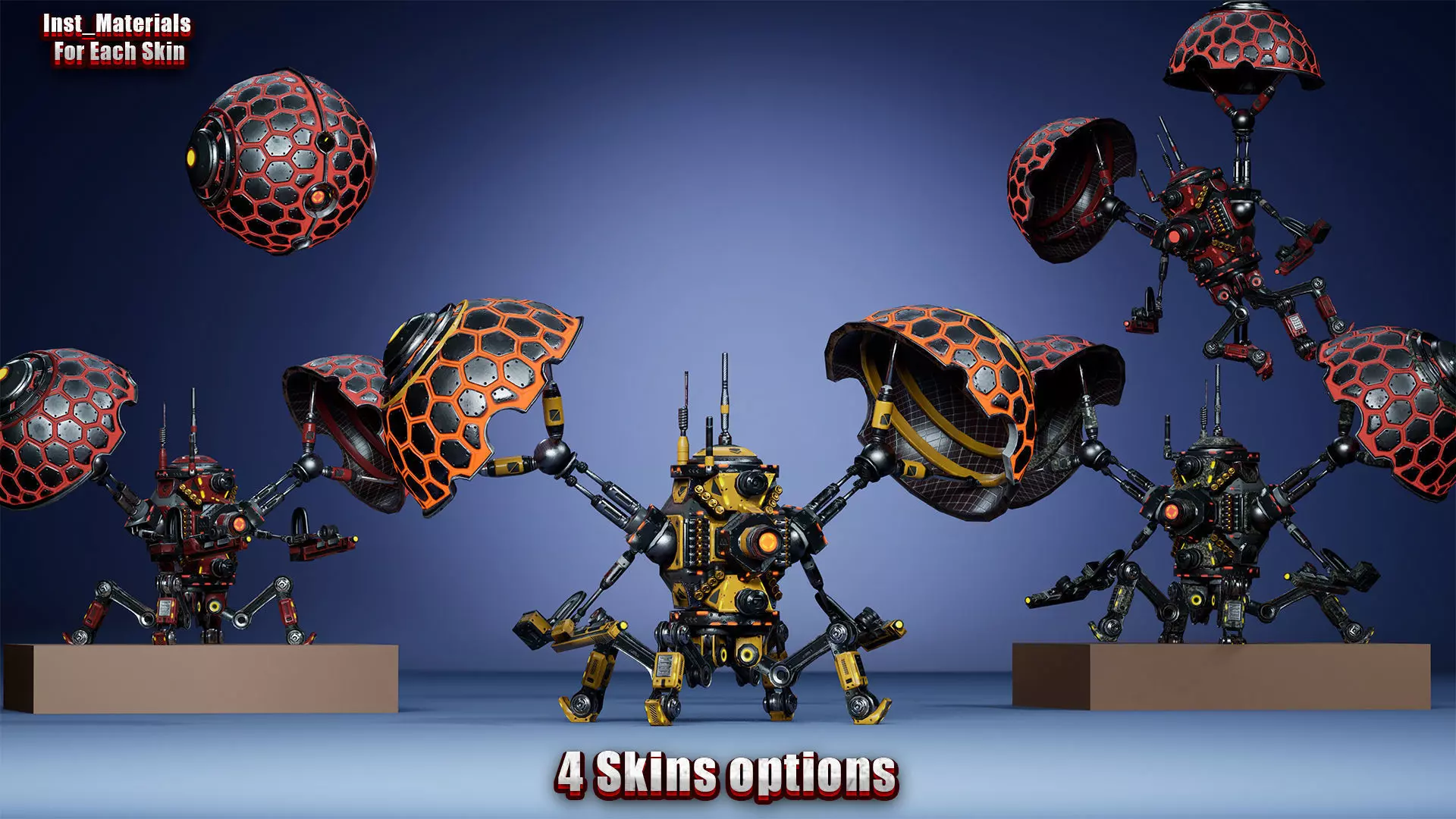 Sci-fi Drone 02 Low-poly 3D model_2