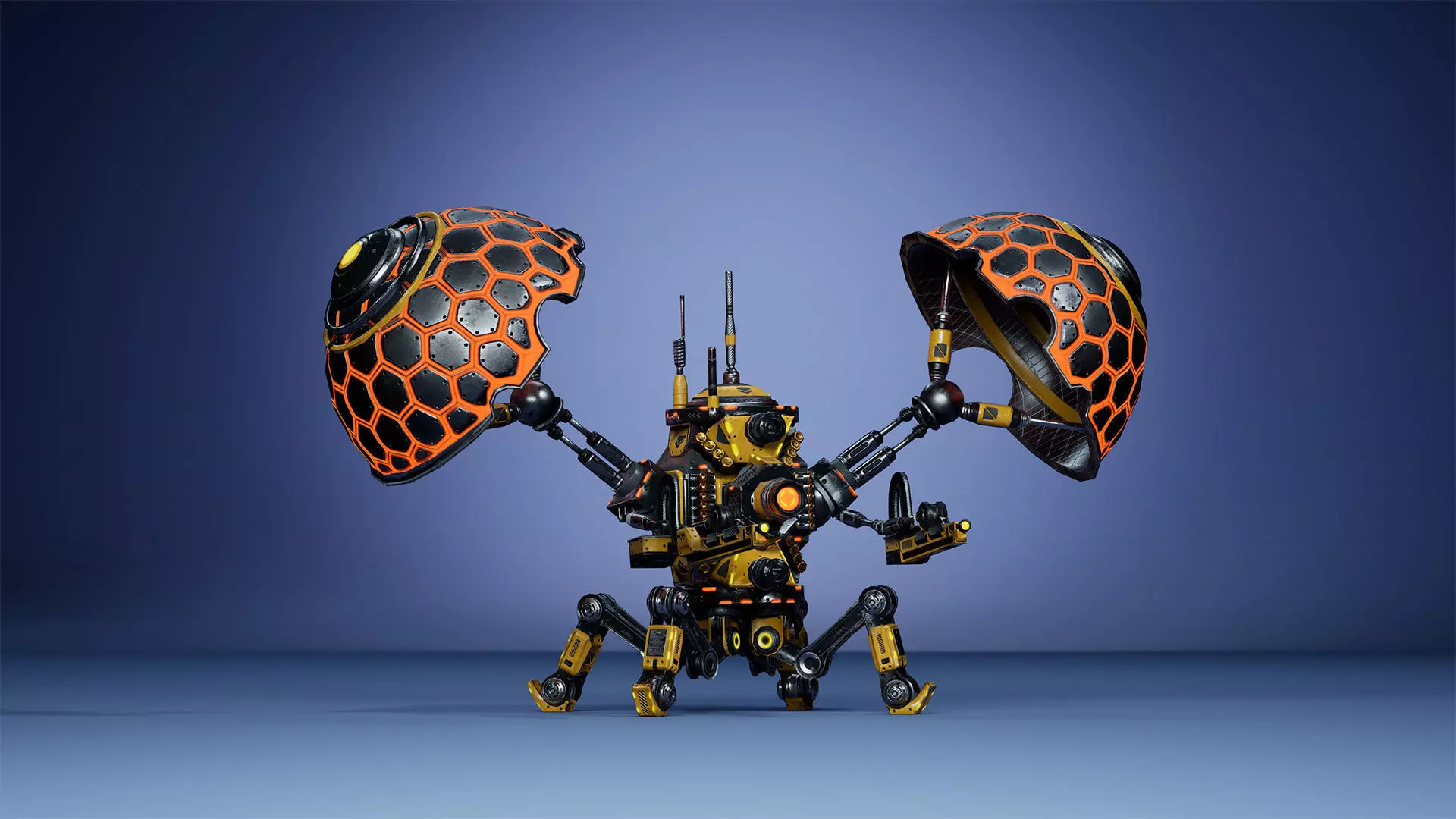 Sci-fi Drone 02 Low-poly 3D model_15