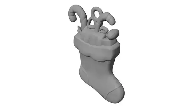 Christmas Stocking Hanging  Ornament 3D Print Ready 3D print model