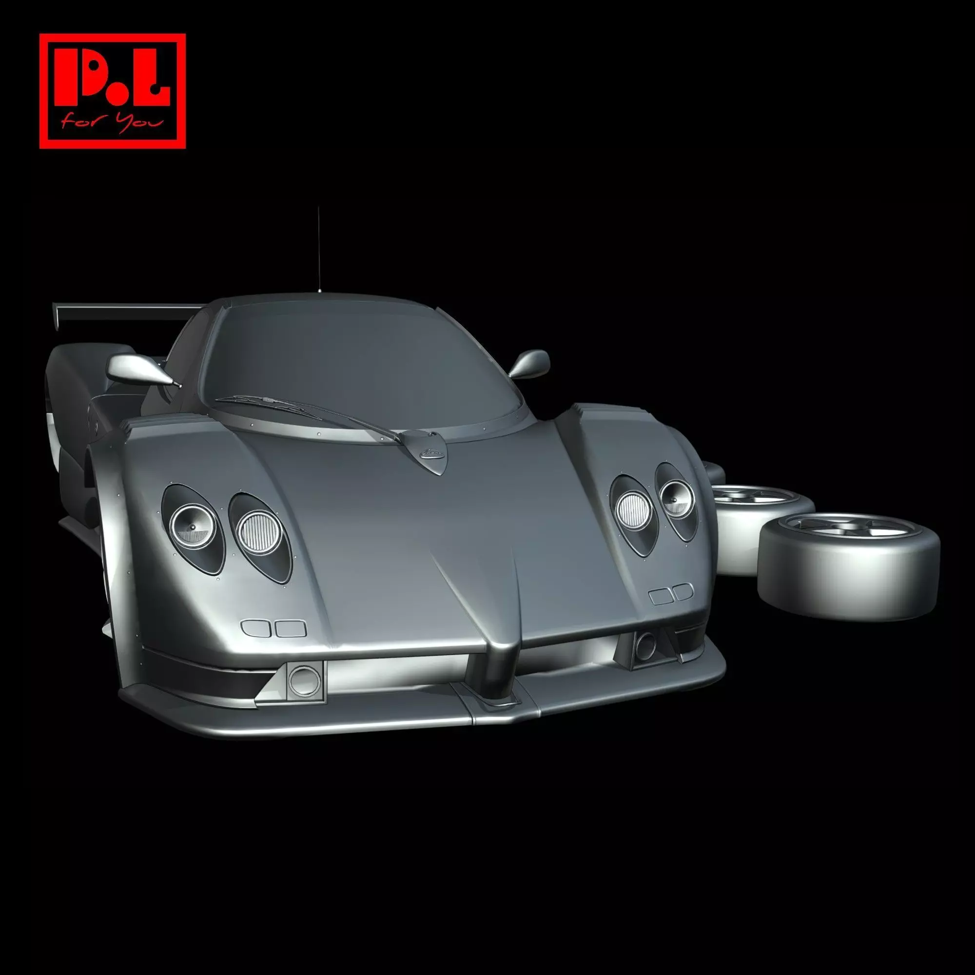 Pagani Zonda GR 2003 3D print model_1