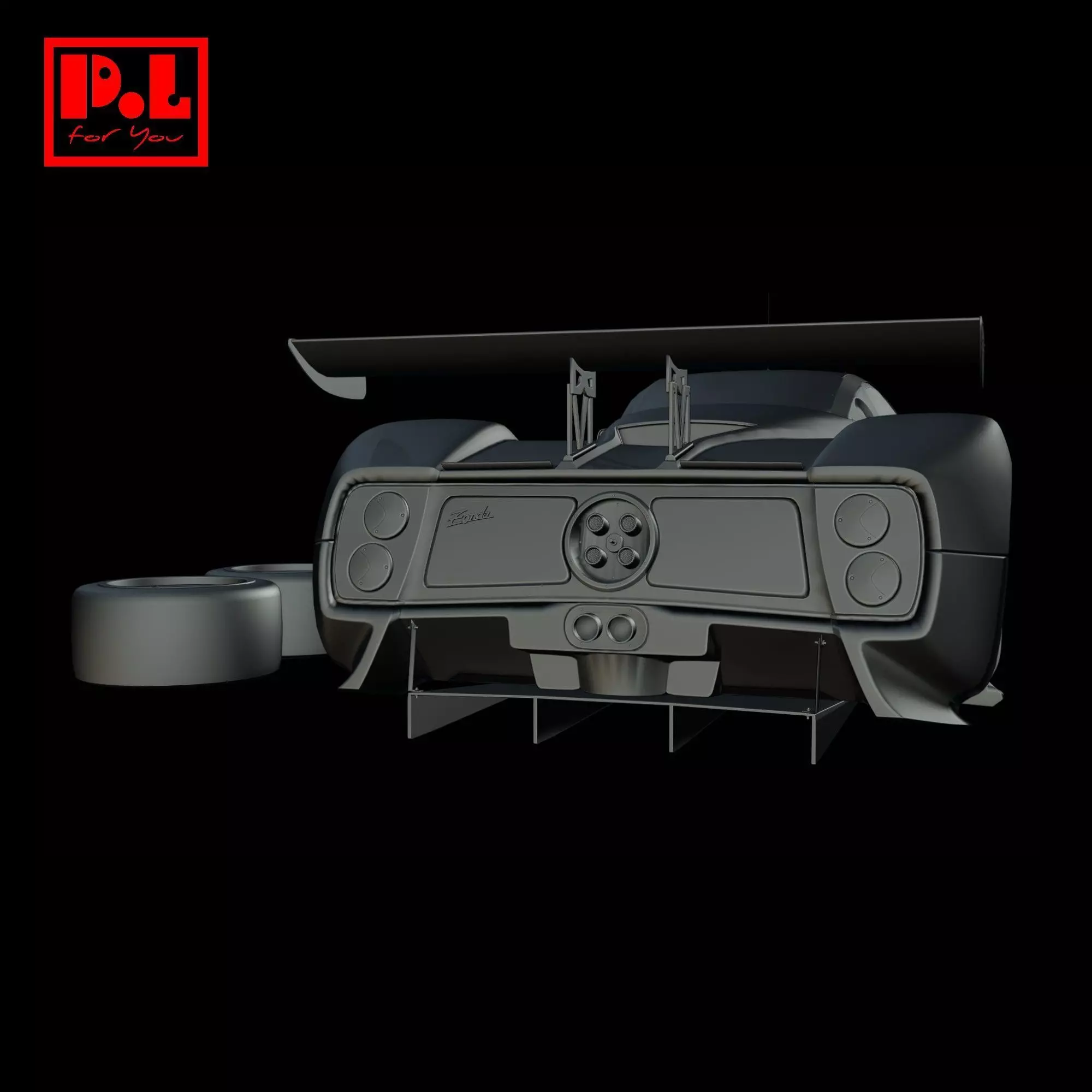 Pagani Zonda GR 2003 3D print model_4