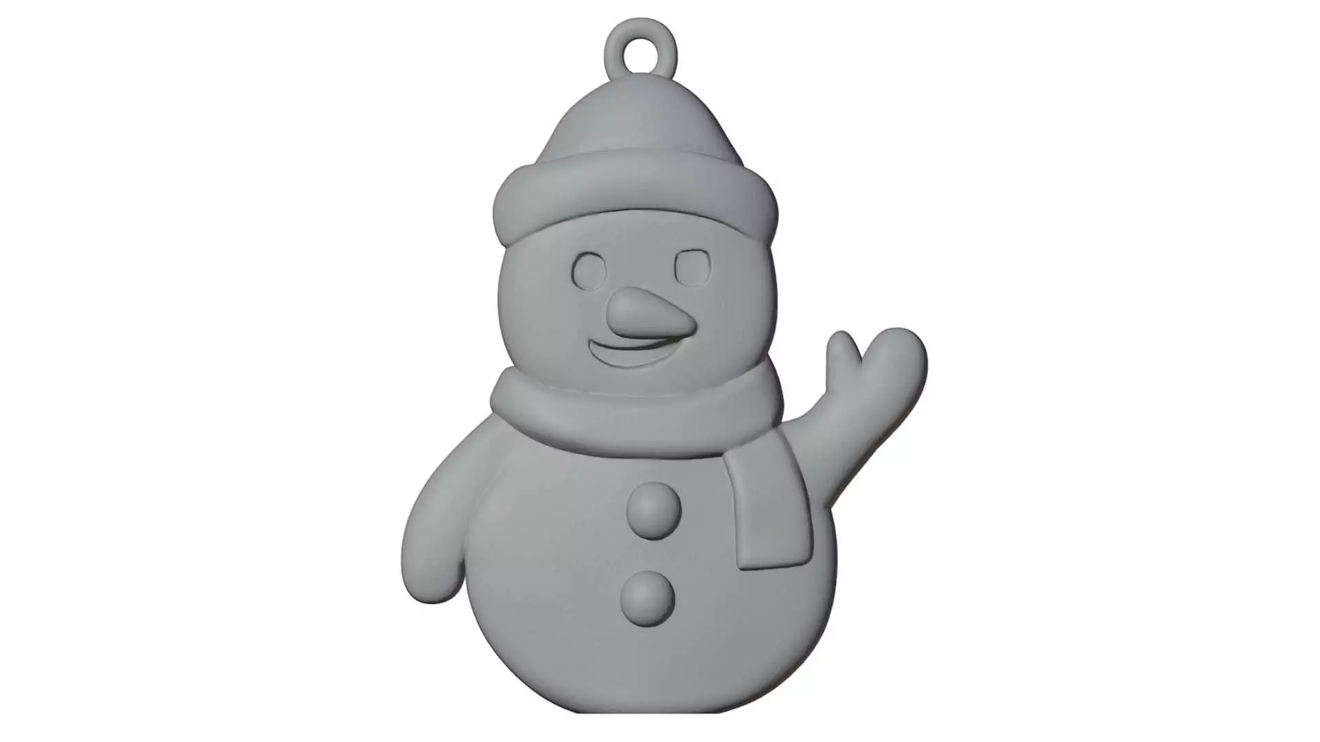 Snow Man Hanging Christmas Tree Ornament 3D Print Ready 3D print model_1