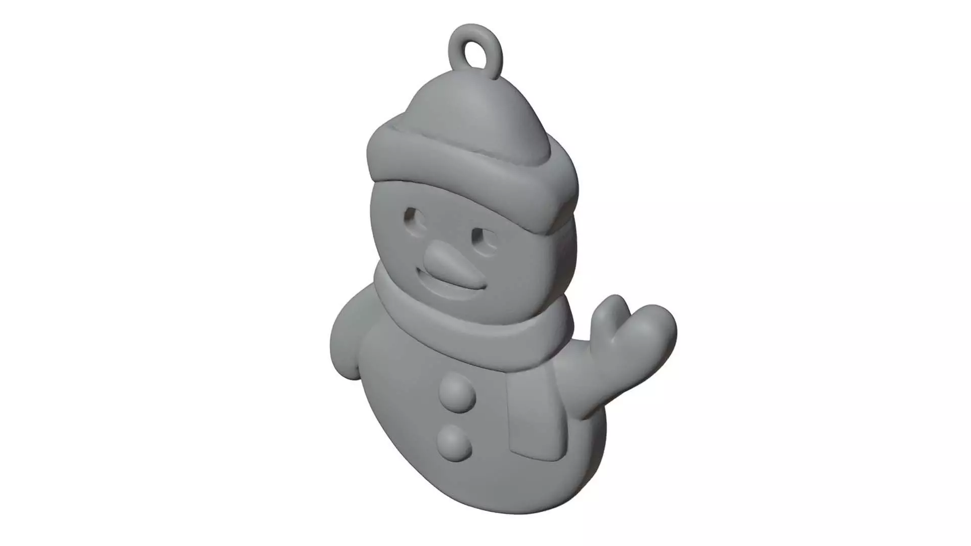 Snow Man Hanging Christmas Tree Ornament 3D Print Ready 3D print model_0