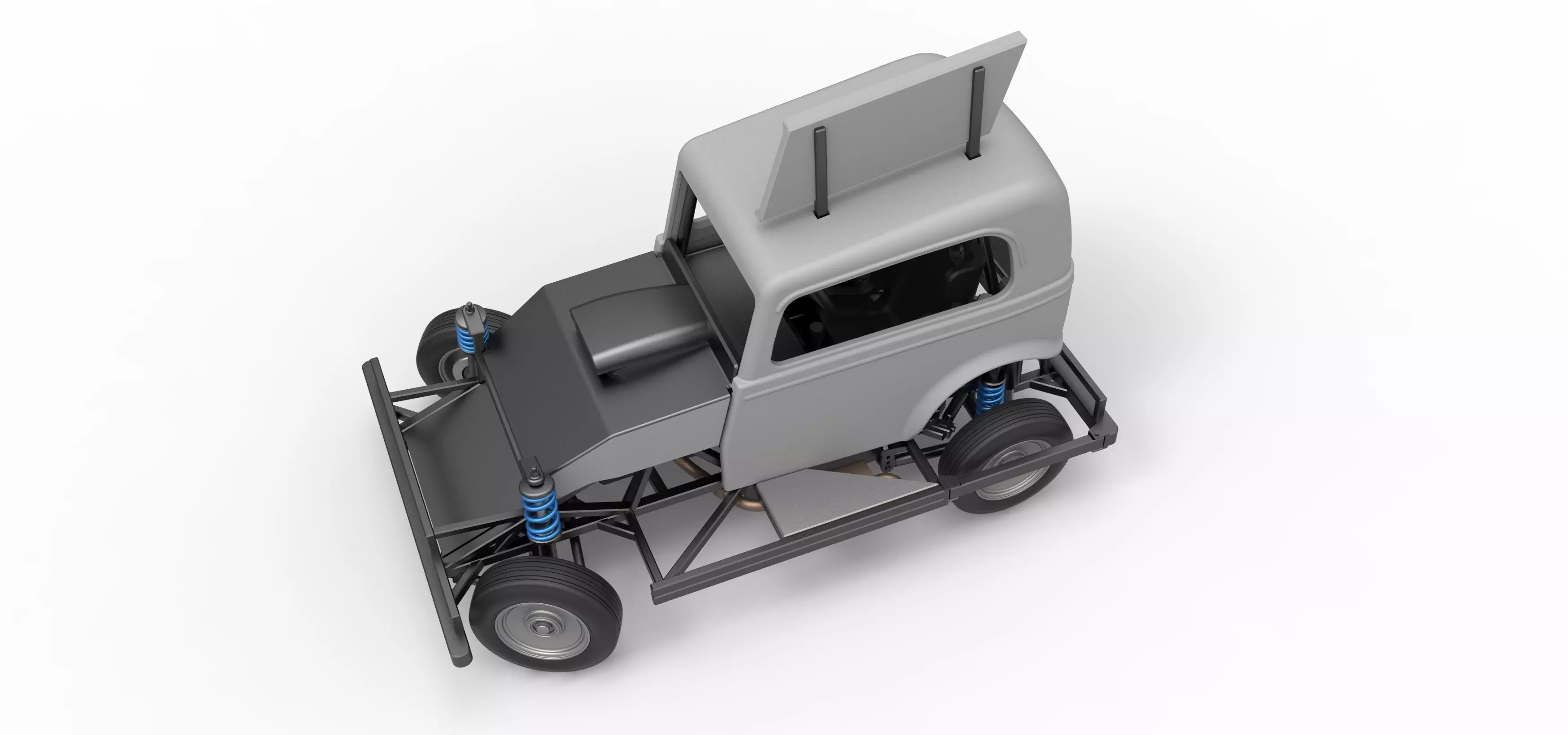 New Zealand Ministock car while turning Scale 1 to 25 3D print model_4