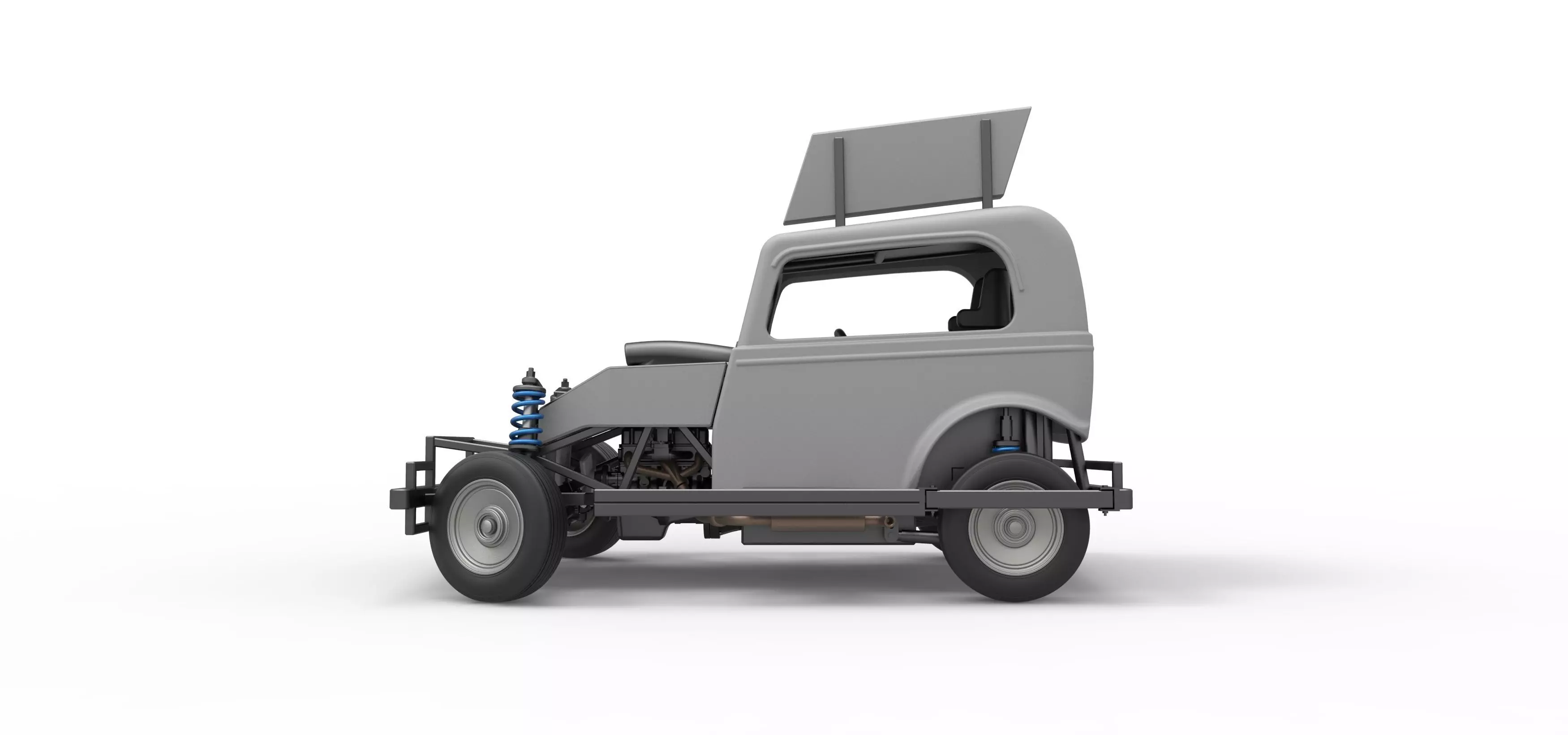 New Zealand Ministock car while turning Scale 1 to 25 3D print model_9