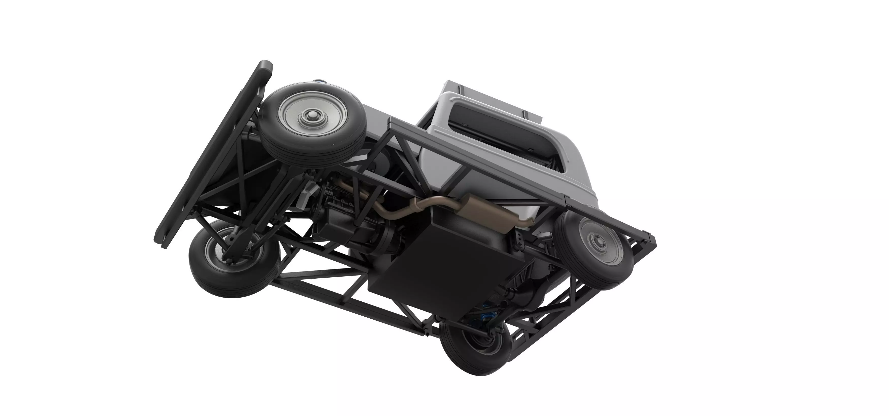 New Zealand Ministock car while turning Scale 1 to 25 3D print model_3